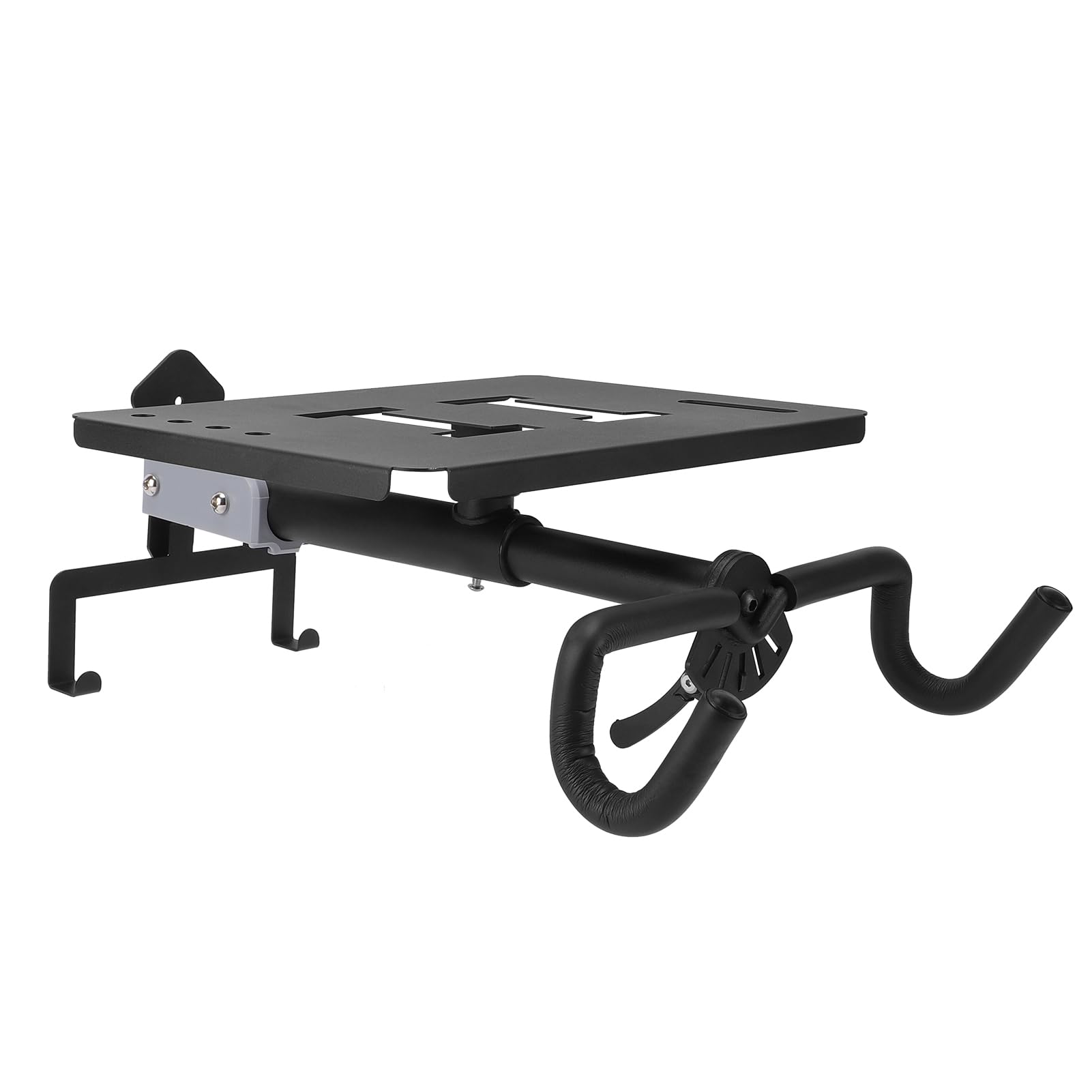 Lixada Soporte de Pared Para Bicicleta, Plegable, Horizontal Ajustable Ganchos de Acero Carga máx. 20kg, Colgador Bicicleta Pared con gancho para uso en Interiores y Garajes