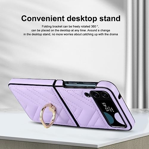 Coque Samsung Galaxy Z Flip3 de luxe diamant 3D marron, le cadeau chic idéal