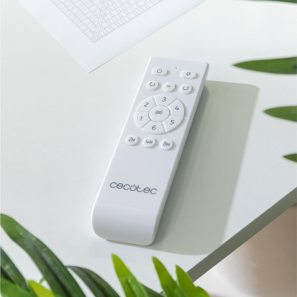 Cecotec Ventilador de Techo con Luz EnergySilence Aero 5295 White. 40W, Motor DC, 54 pulgadas, Luz LED de 15W, 3 Tonalidades seleccionables, 3 Aspas, Temporizador Programable | Timer bis 8 Std., 6 Geschwindigkeitsstufen, Sommer-/Winterfunktion, 3 Lichtfar