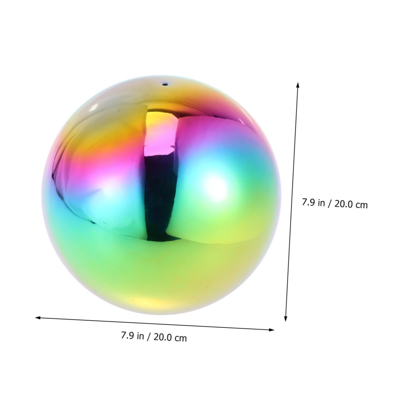 Bille en Acier Inoxydable 200mm, Boule Ronde Miroir Colorée