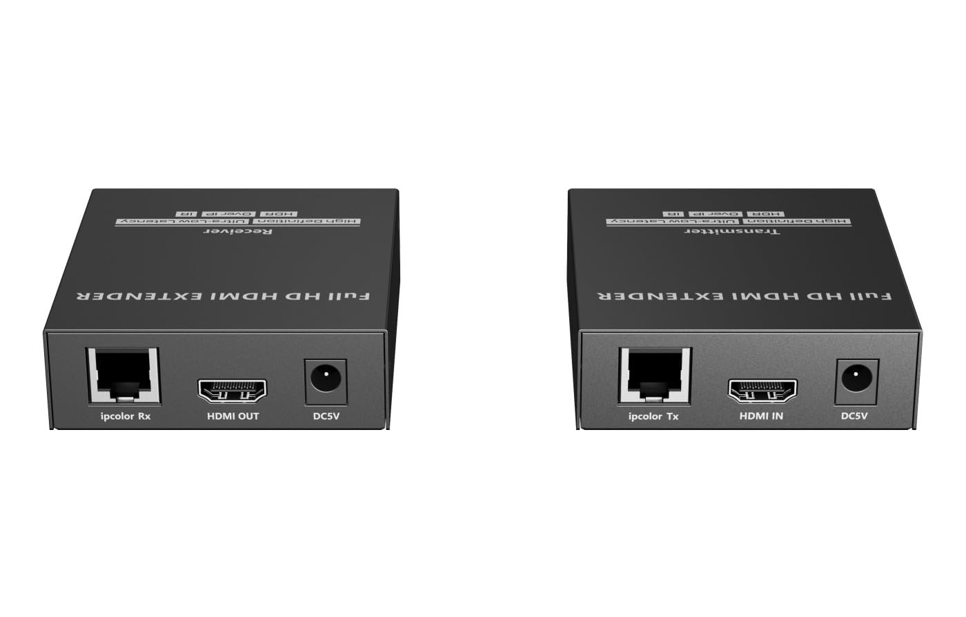 PremiumCord Extender HDMI Non Compresso Per 150 m su LAN, su IP, Full HD 1080p 60Hz, HDR10, HDCP 1.4, Trasmissione Ir, Custodia In Metallo