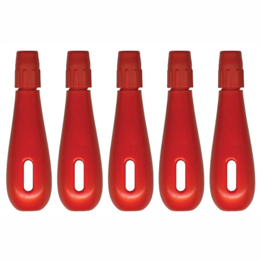 5 Lino Cutter Handle (Red) Plastic Handle with Adjustable Chuck to Grip Cutter Blades Securely, Useful for Arts and Crafts Work and DIY Activities (5)