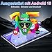ZIOVO Android 15 Tablet 10 Zoll Gemini AI, 30GB RAM+128GB ROM(TF 1TB), 5G WLAN, Octa-Core 2.0GHz, Widevine L1, 8000mAh, BT 5.0, GPS, Face ID, Tablet mit Tastatur, Maus - Lila