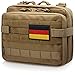 WYNEX Pochette tactique large Admin au design double couche, Molle EDC EMT Utility Pouch avec pochette à outils modulaire grande capacité avec patch de drapeau inclus