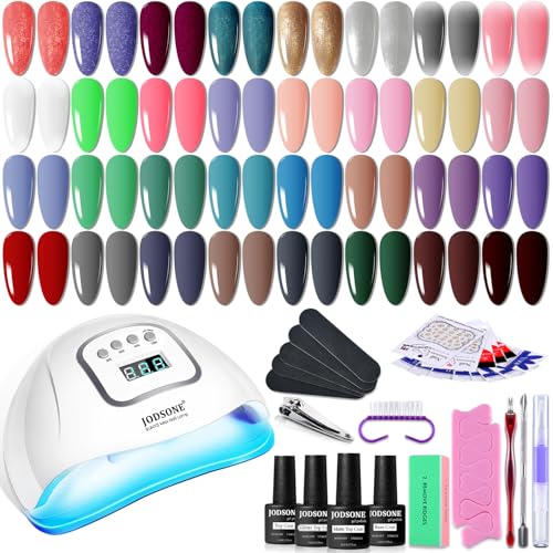 JODSONE 32 Colors Nail Polish Set With U V Light Manicure Nail Tools Nail Art Manicure Salon DIY at...