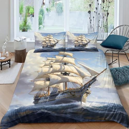 Housse de couette voilier 140x200 en microfibre premium douce