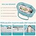 Imagen de Genérico Bolso Shopper Mujer Bolsa Tote Bag con Cremallera Grande Bolsa de Mano Bolso de Ordenador Portatil con Compartimento