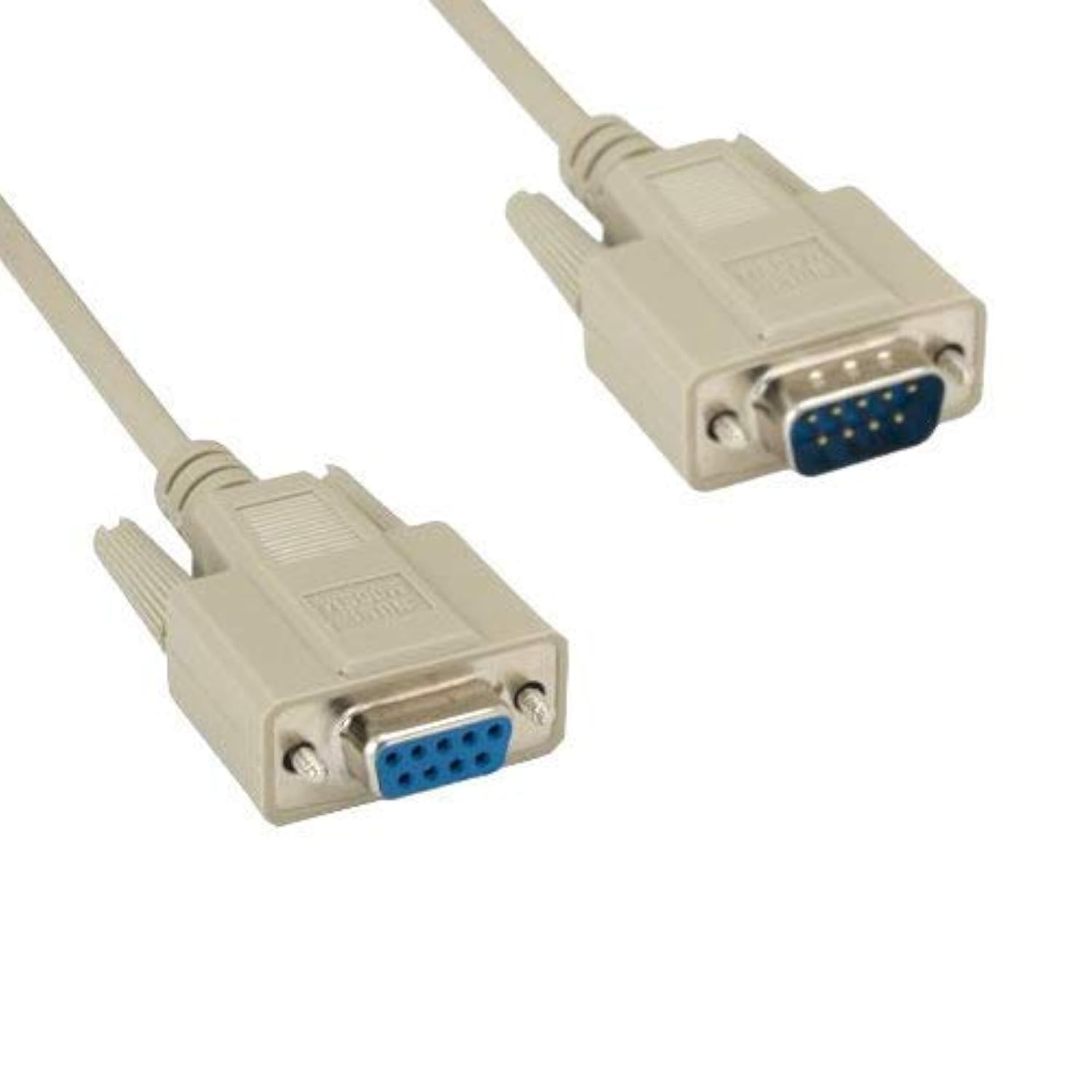 Kentek 10 Feet FT DB9 Null Modem Serial Cable Cord Extension 28