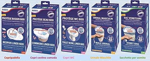 20 Male Urinal Bags. Hands Protected by External Flap. Closure with Integrated Laces. Measure 18x40. Absorbs up to 600ml (21 oz) of Urine. Everything Becomes Solid Gel and no Longer Spills - Image 5