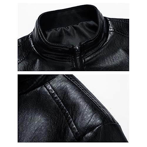 Chaqueta hombre oversized cuero sintético negra miniatura 4