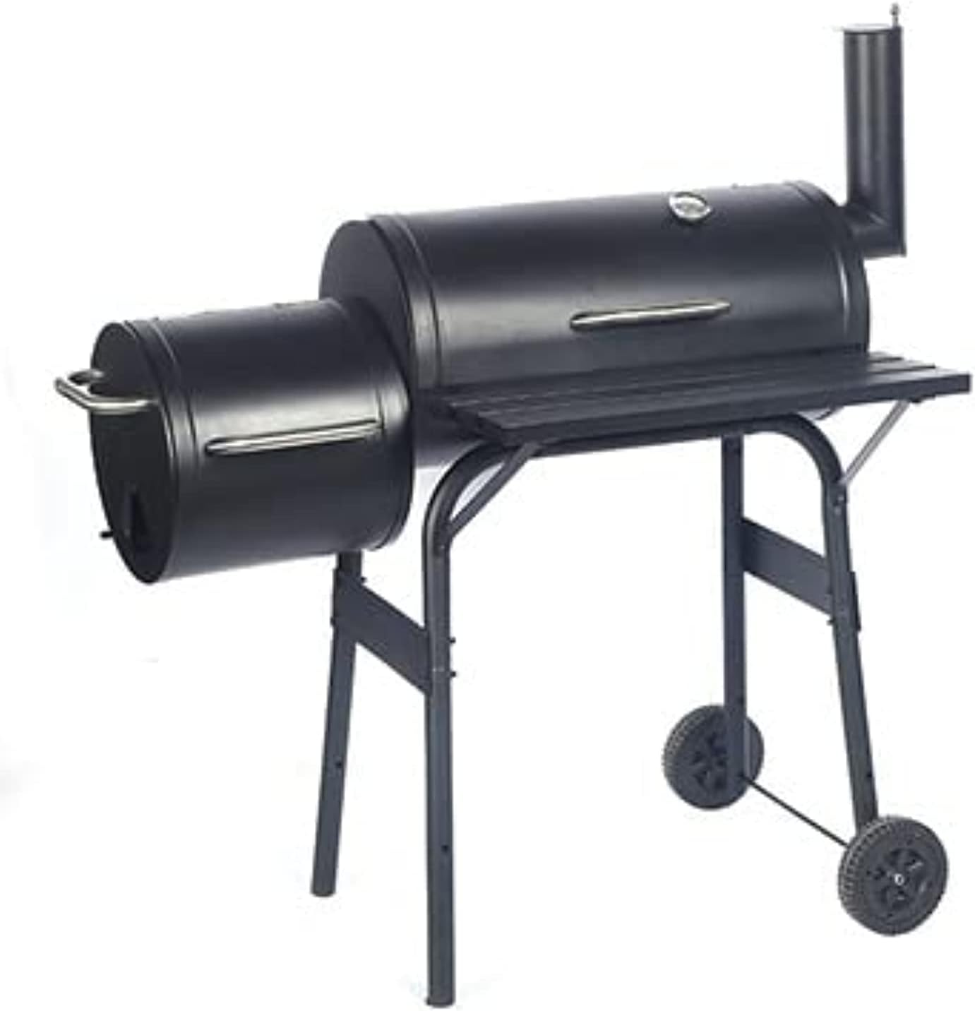– Large Round Barrel Double Barbeque Grill Large Grill Suitable for Kitchen Home Camping BBQ for Outdoor Cooking/Camping/Hiking/Picnics/Tailgating, black