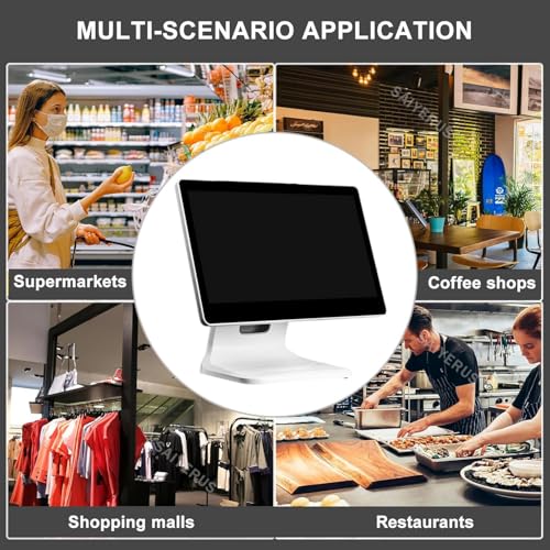 Image of i3-CPU 4G 15 Inch Touch Screen PC POS Systems - LCD Cash Register System, POS Cash Register with USB /VGA Port 1920 * 1080 HD Resolution, for Small Business Restaurants Retail
