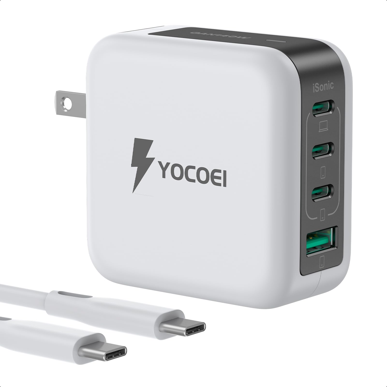 Amazon | YOCOEI 140W PD充電器 世界最小級4ポート USB急速充電器 (GaN