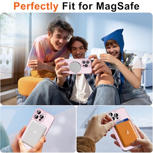 Image of for iPhone 14 Pro Case with Privacy Screen Protector, Pink