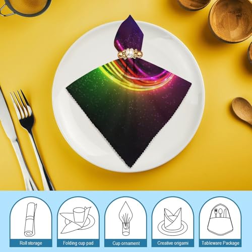 Servilletas de Tela Rainbow Neon 6 Piezas miniatura 7