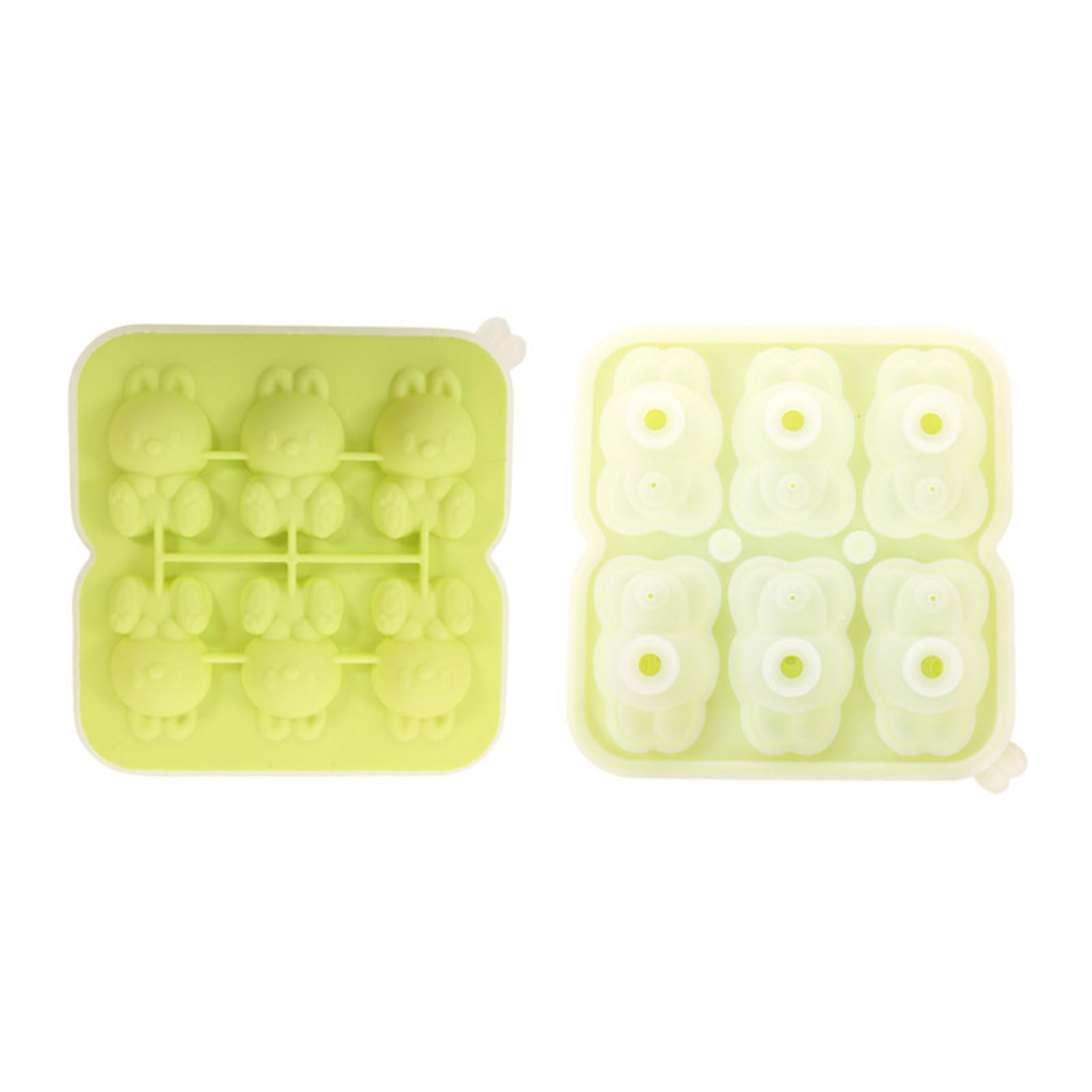 Xinsheinelry Food Grade Silicone Ice Tray Lovely Rabbits Shape Ice Mold Maker Making Tool for Soup Freezers Wine Juices Mold for Whiskeys Cocktails Maker Small Trays for Freezers