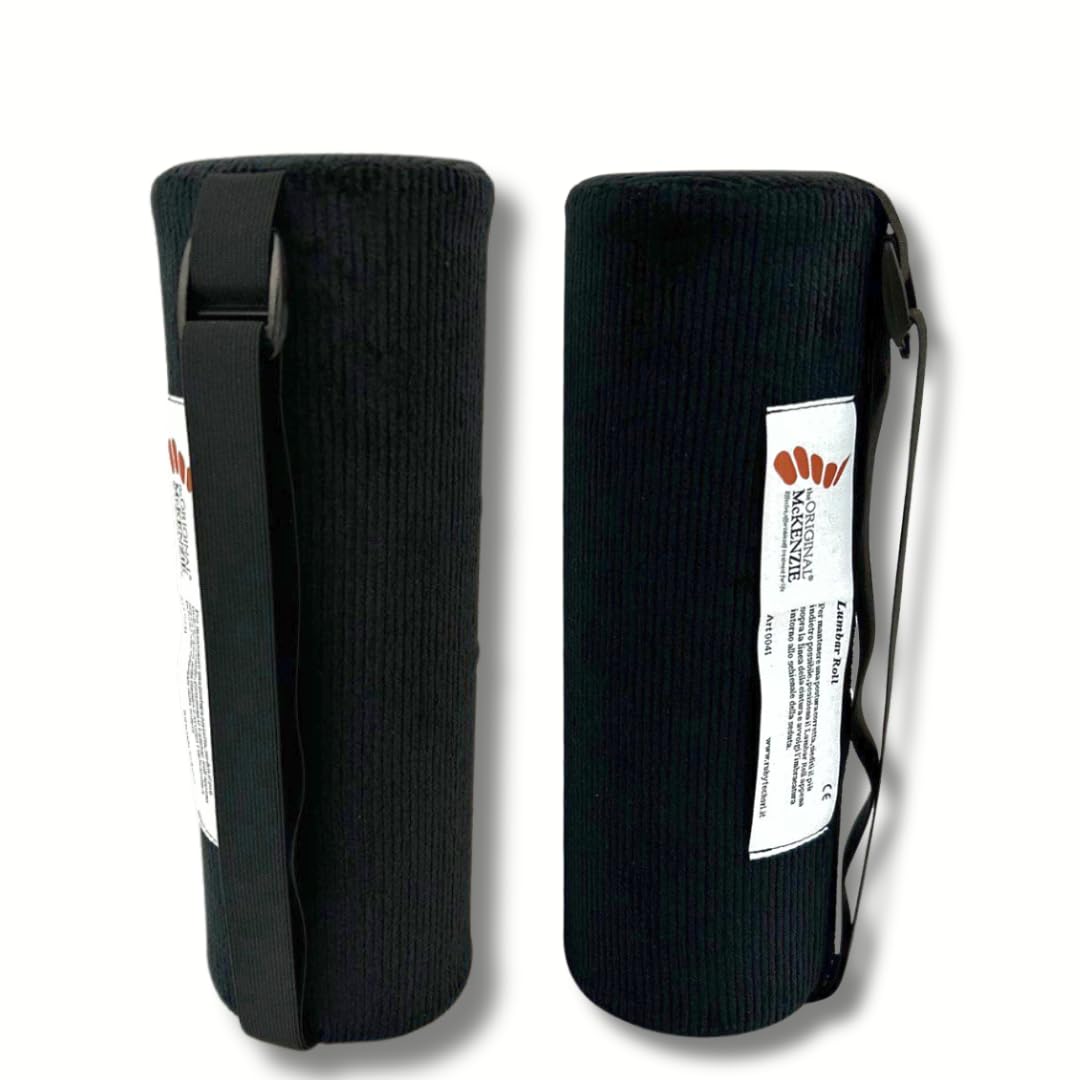 Cuscino lombare McKenzie ergonomico per sedia da ufficio, supporto per la parte bassa della schiena, rotolo lombare con fodera traspirante e lavabile, ideale per sedili di auto, viaggi, lavoro e guida