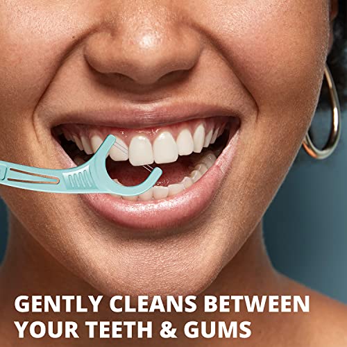 Plackers Twin-Line Dental Flossers, Cool Mint Flavor, Dual Action Flossing System, Easy Storage, Super Tuffloss, 2X The Clean, 75 Count #TOP5
