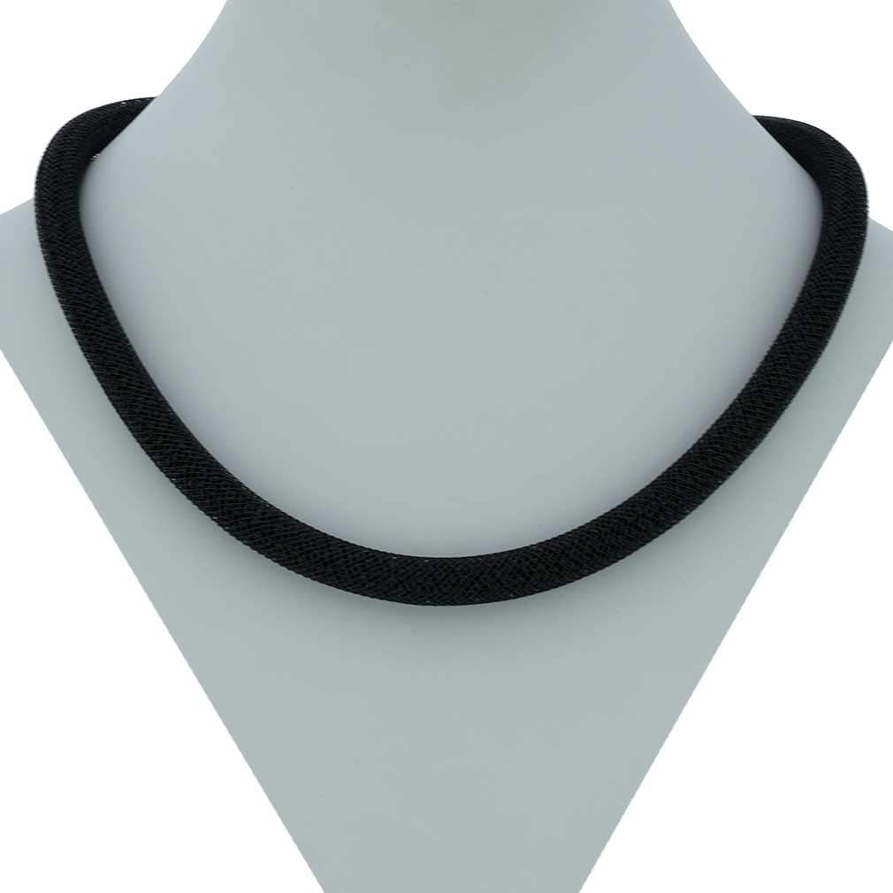 Glass Of Venice Murano Glass Necklace Eleganza - Black