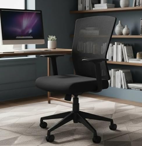 Cadeira De Escritório Ergonômica Executiva Office Preto Malha Respirável