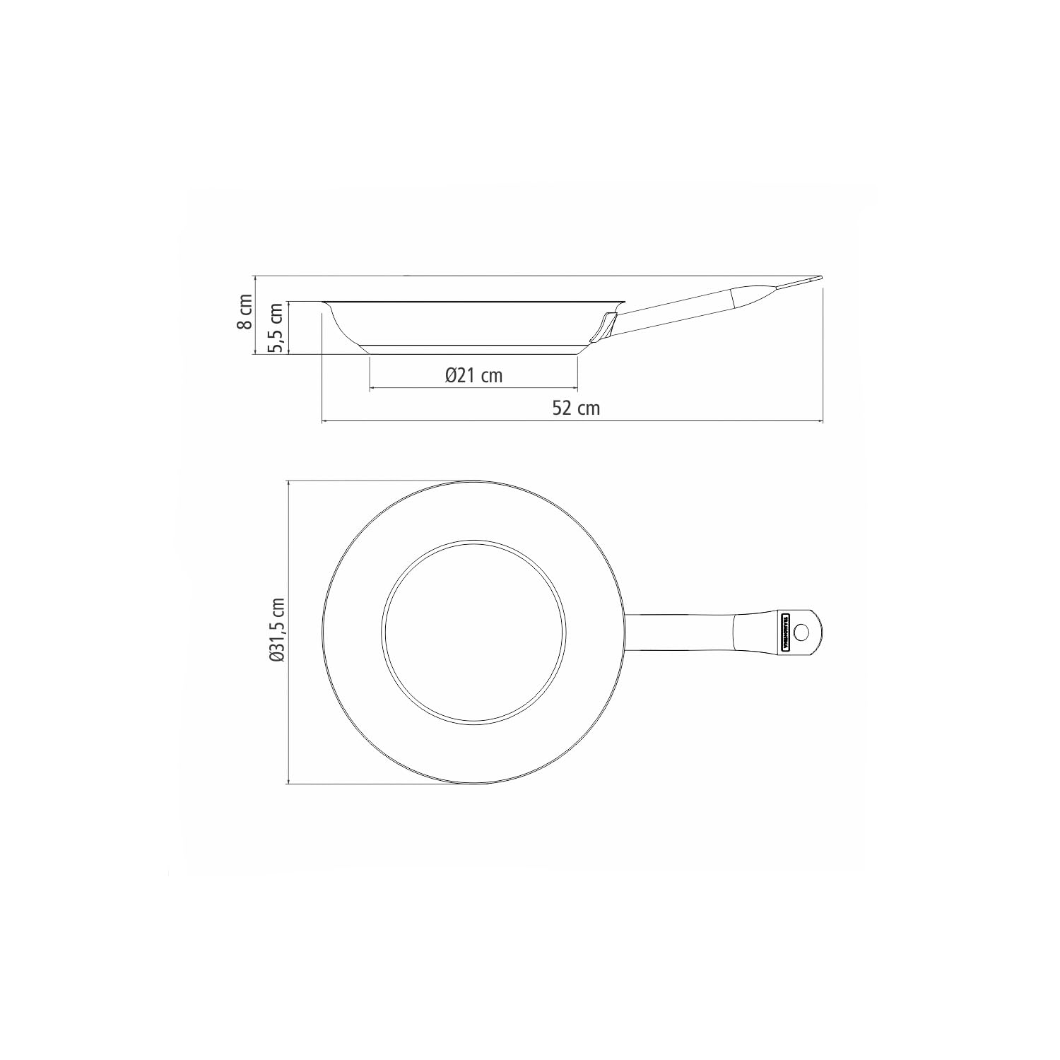Tramontina Grano Casserole, 18/10 Steel, 3.4 Litres
