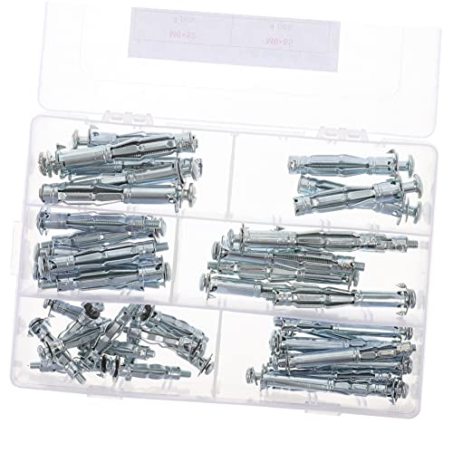 KICHOUSE Sturdy Galvanized Carbon Steel 42pcs Drywall Anchors Set Wall Anchors M5 for Applications