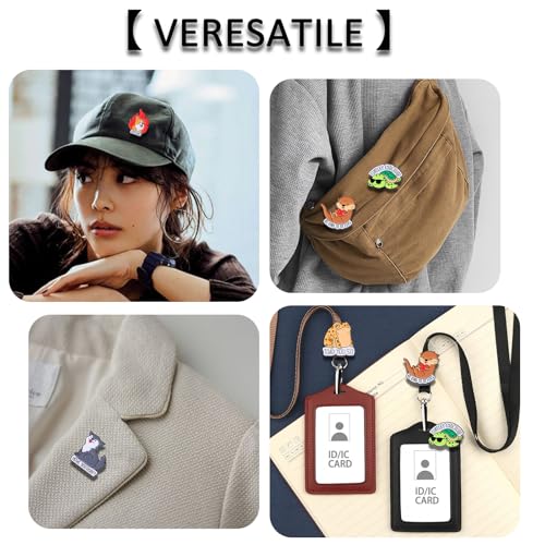 Image of 5Pcs Cute Coffee Cat Sloth Enamel Pin Set Cartoon Animal Coffee Cup Brooch Badges, Funny Lapel Pins for Backpacks, Jackets, Bags, Coffee Lover Gift