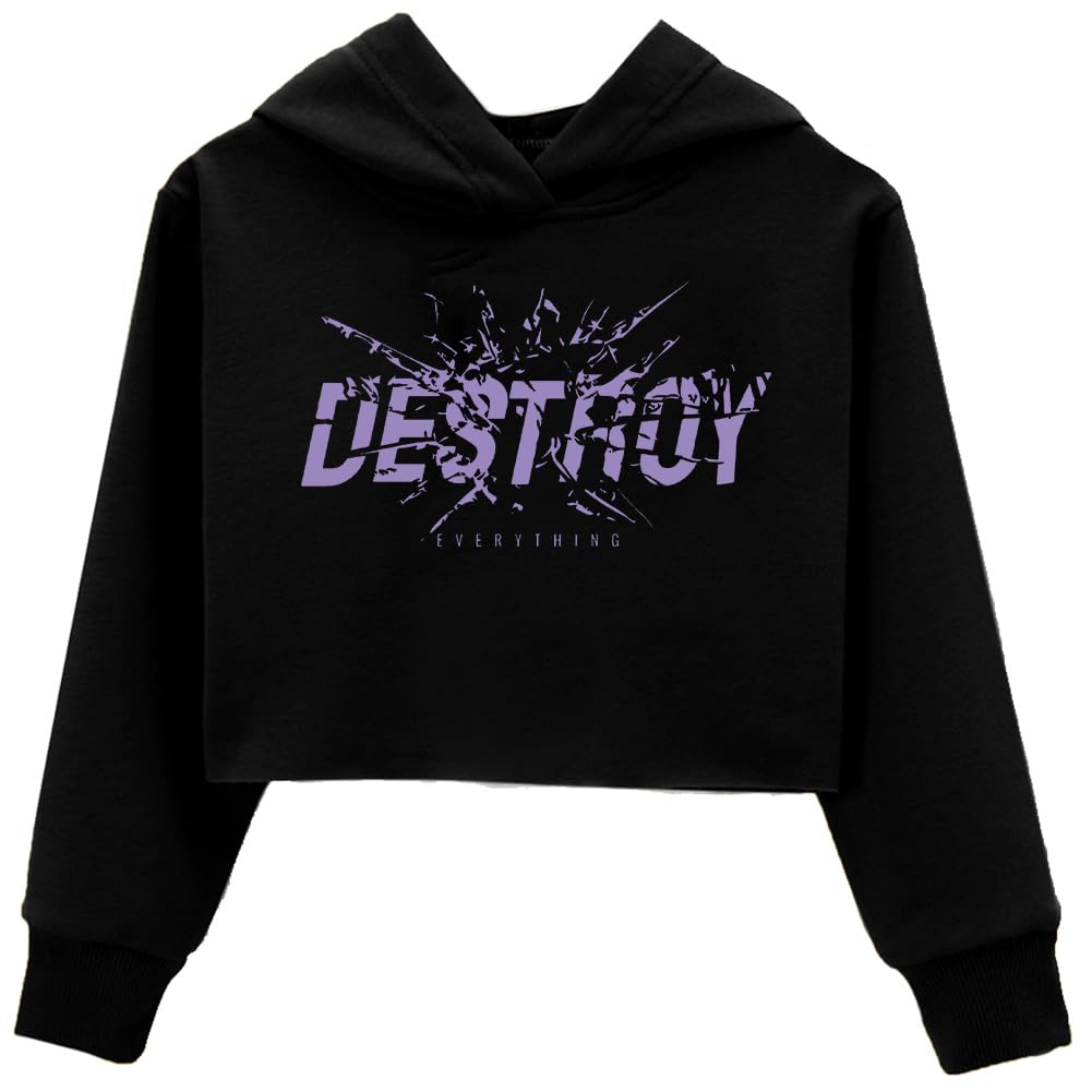 G-Amber Kids Crop Tops Girls Hoodies Cute letters Long Sleeve Fashion Sweatshirts