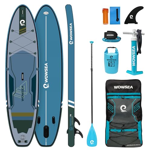 WOWSEA Trophy T1 Aufblasbares Stand Up Paddle Board, Langlebiges und Stabiles Jagen Paddel Board,...