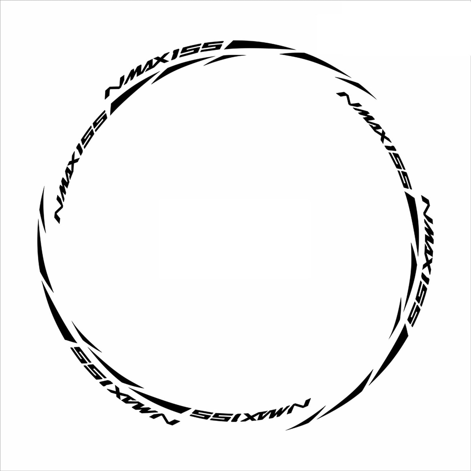 Reflective Wheel Sticker Rim Decals for Yamaha Nmax 155 2020 2021(Color3)