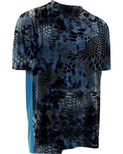 Huk Men's Kryptek LoPro Icon Short Sleeve, Kryptek Neptune, Large
