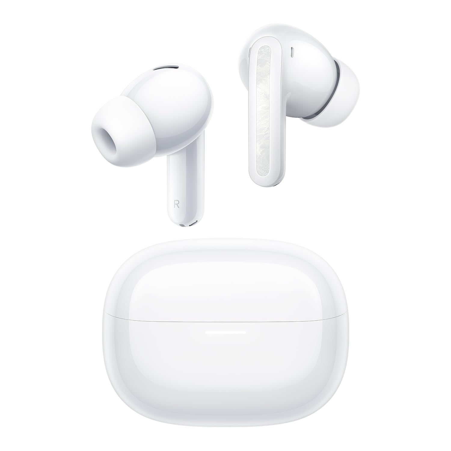 Redmi Buds 5 Pro – Wireless Bluetooth Headphone in-ear, Custom coaxial dual driver,Hi-Res Audio, LDAC, 55dB Active Noise Cancelling, Up to 10h+38h Battery Life, IP54 – Moonlight White