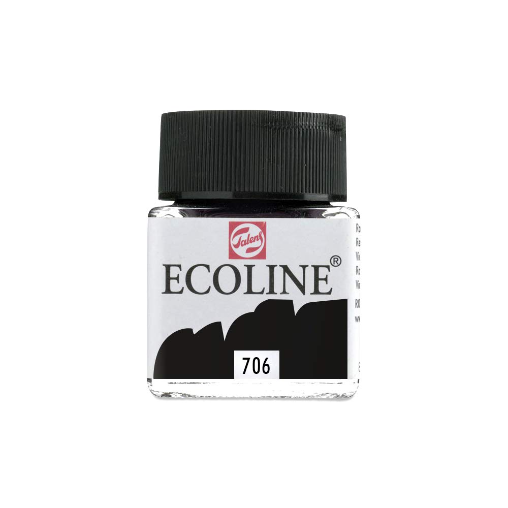 ECOLINE - PAINTING & DRAWING LIQUID WATERCOLOUR INK - DEEP GREY 30ml