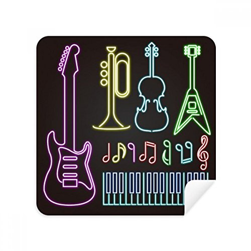 Screen cleaner chiffon de nettoyage lunettes guitare néon suède