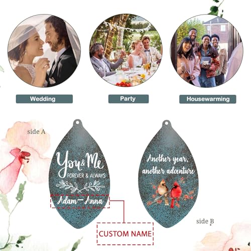 Image of ASTARIN Wedding Gifts Wind Chime, Personalized Names & Date Wind Chimes Gifts for Couple 2026, Wedding Gift for Newlywed Bride Groom Husband Wife, Engagement Gift Valentine's Day