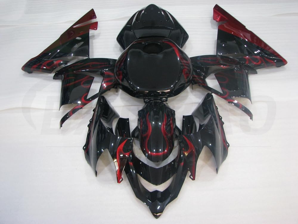 Fairings Kit Motorcycle For ZX-10R ZX10R 2004 2005 04 05 ZX-10R ZX10R Fairing Kit Bodywork ABS Injection (Black Deep Red) 019QB