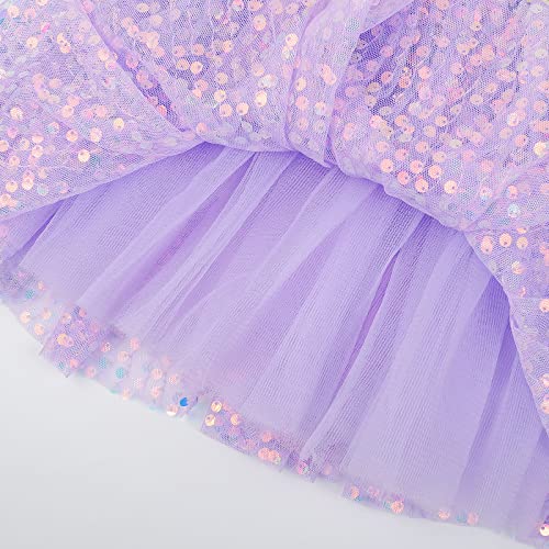 Image of KEREDA Toddler Girls Layered Tutu Skirt Sparkling Sequin Tulle Dance Skirts