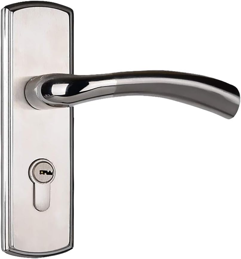 Stainless Steel Door Lock Set, Lever Lock Door Handles Lever Lock Set + Keys