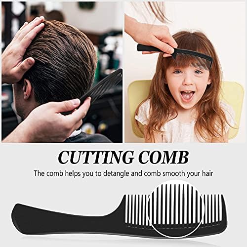 2 Pieces Wide Tooth Detangling Comb Styling Comb Carbon Fiber Cutting Comb Heat Resistant Large Hair Detangling Comb for Curly Straight Long Hair