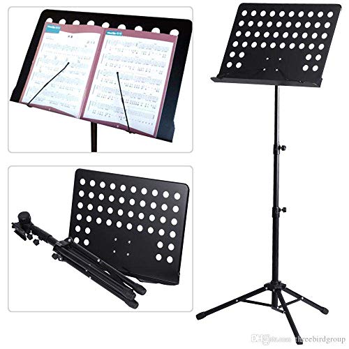 Image of Amazon Brand - Solimo Notation Stand with Adjustable Height Sheet Music Stand with Tripod Base