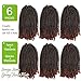 Seriya 6 Packs 8 inch Spring Twist Crochet Hair Ombre Spring Twist Braiding Hair for Butterfly locs Short Passion Twist Hair Fluffy Crochet Braids Hair for Black Women(T350, pack of 6)