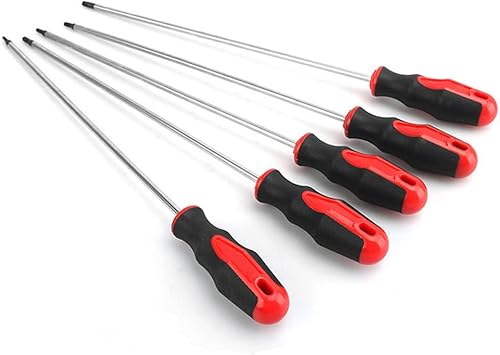 Feihoon - Juego de destornilladores Torx extralargos 5 destornilladores magnéticos T15-T30 longitud de vástago de 11811in longitud total de 16