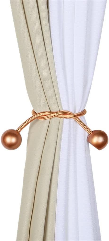 JSEIAJB 4Pcs Magnetic Curtain Clip Home Decor Curtains Holder Tieback Buckle Hanging Ball Tie Back Accessories