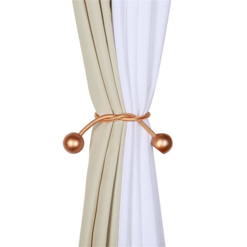 4 Pcs Clip de Rideau Magnétique Décor À La Maison Rideaux Titulaire Embrasse Boucle Boule Suspendue Boucle Attache Arrière Rideau Accessoires (Couleur : A, Taille (A comme Le Montre l'image)