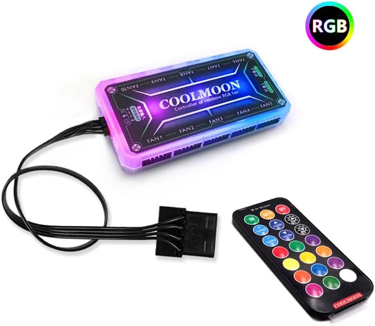 Universal RGB Light Board Power Warehouse Decoration Chassis Light Board Chassis Lighting Side Panel for Computer Cases with Remote Control Small 4Pin (Musical)