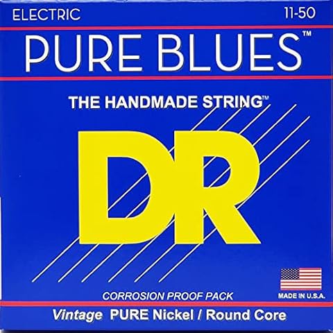 DR Strings Pure Blues Pure Nickel Wrap Round Core 11-50 Cover