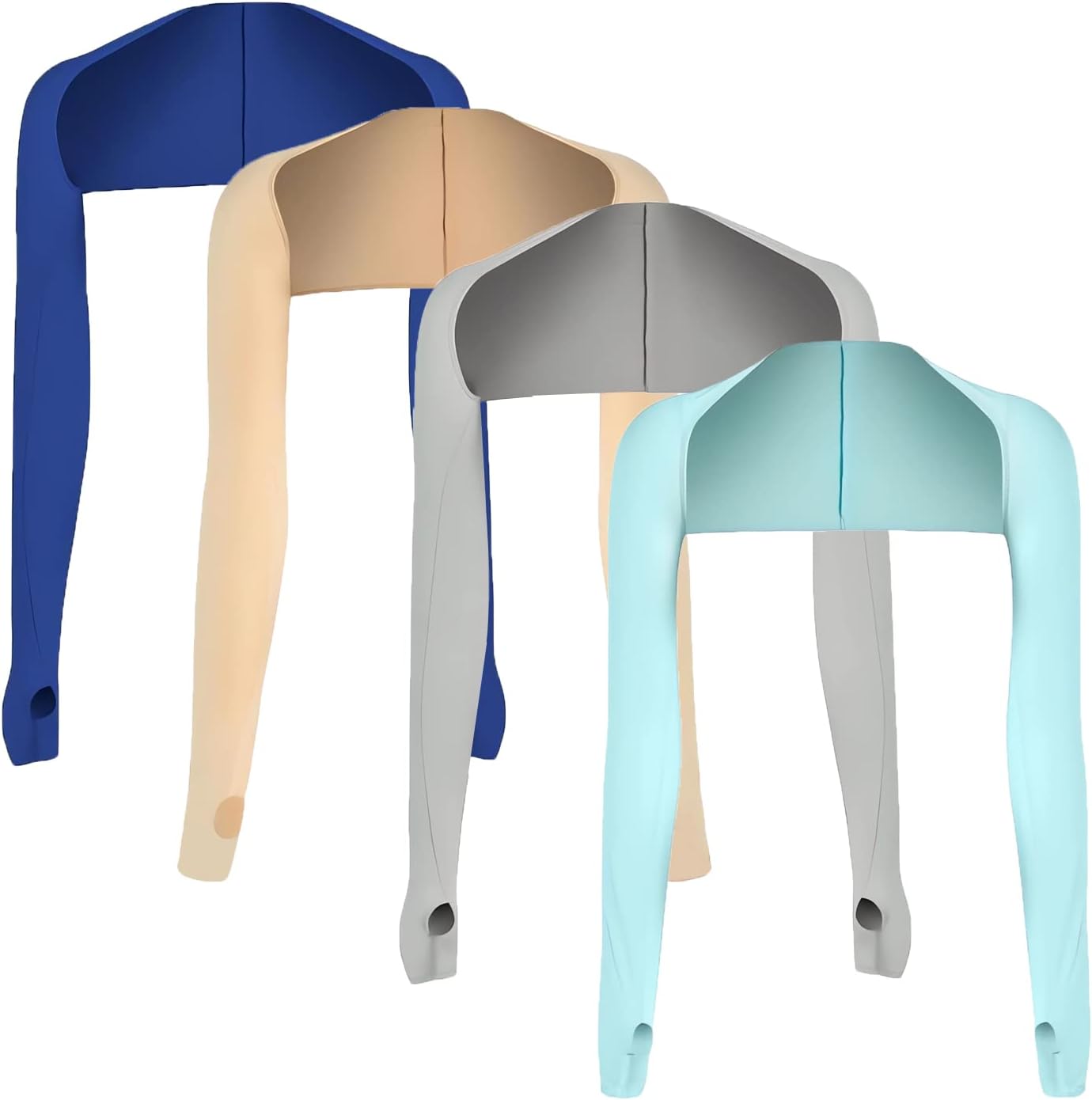 JEONEKIDCooling Shawl Arm Sleeves with Finger Holes for Women Anti-UV Protection, Sun Protection Cooler Shrug for Golf