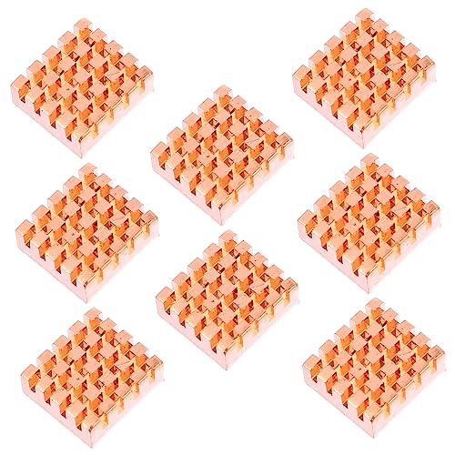 BRIGHTFUFU 8Pcs Copper Heat Sink for Laptop Cooling High Thermal Conductivity Copper Cooling Fin Heat Sink Replacement for Efficient Heat Dissipation