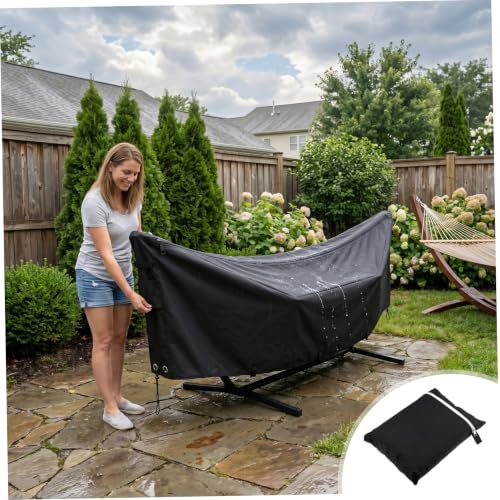 Funda para hamaca impermeable tela Oxford negra que evita moho e intemperie 6