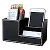 KINGFOM Multifunzionale Organizador de escritorio/Portal¨¢pices de piel/Sistema de Escritorio/Organizador de Oficina/Organizador de papeler¨ªa